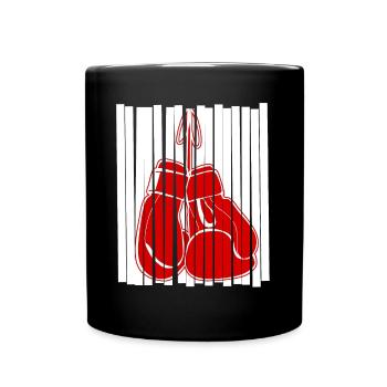 Red Boxing Gloves Boxer - Full Colour Mug - black - Front