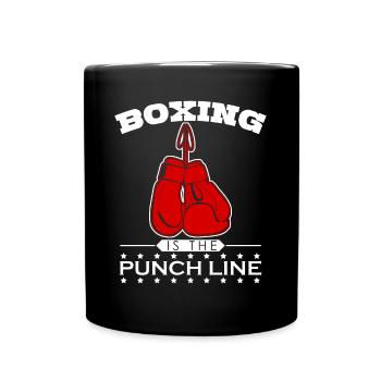 Boxing Gloves Boxer Punching Bag - Tasse einfarbig - Schwarz - Vorne