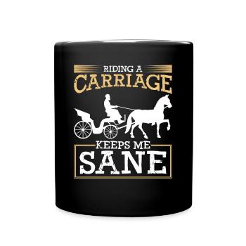 Horse Carriage Coachman Coachmen - Full Colour Mug - black - Front