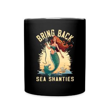 Song Sea Shanty Design pour les bottes de chant des êtres chers - Mug uni - noir - Devant