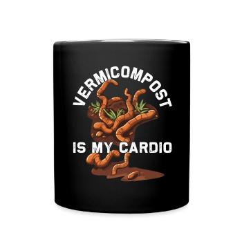 Ver de terre Vermicompost Ver de vermicompost Ver de fermier - Mug uni - noir - Devant
