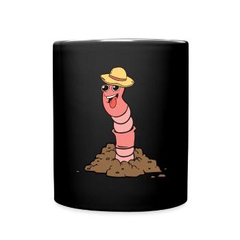 Drôle de ver de terre compostage vermifuge - Mug uni - noir - Devant
