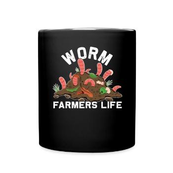 Ver de terre Vermicompost Ver de vermicompost Ver de fermier - Mug uni - noir - Devant