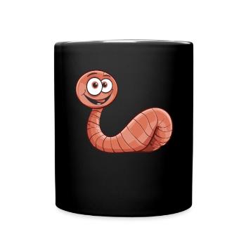 Earthworm -Handworm -Farmer -Worm - Full Colour Mug - black - Front