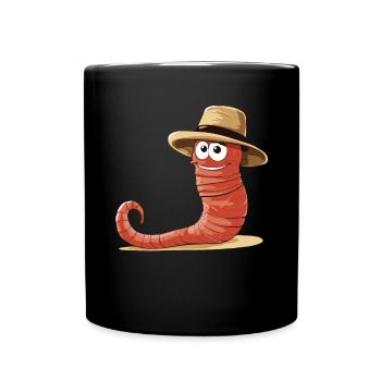 Drôle de ver de terre compostage vermifuge - Mug uni - noir - Devant
