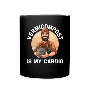Earthworm -Handworm -Agriculture - Full Colour Mug - black - Front