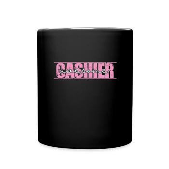 Cashier awesome Verkäufer Supermarkt - Tasse einfarbig - Schwarz - Vorne