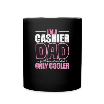 I'm a cool Cashier Dad Profession Salesman - Full Colour Mug - black - Front