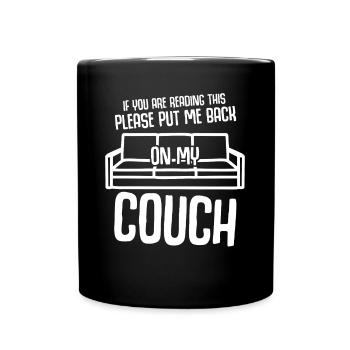 Couch Sofa - Tasse einfarbig - Schwarz - Vorne