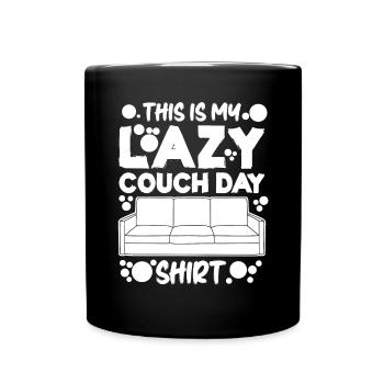 Lazy Couch Day Sofa - Tasse einfarbig - Schwarz - Vorne
