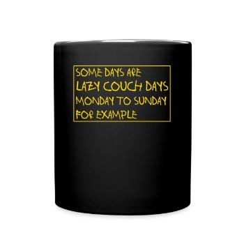 Blagues sur le canapé - Mug uni - noir - Devant