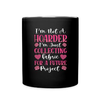 Point de croix amusant avec force de broderie. - Mug uni - noir - Devant