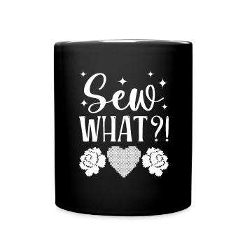Point de croix amusant avec force de broderie. - Mug uni - noir - Devant