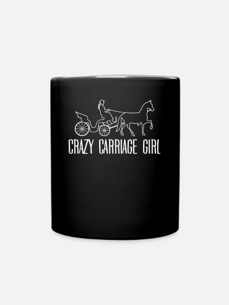 Horse Carriage Girl Coachman - Tasse einfarbig - Schwarz