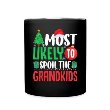 Le plus susceptible de gâter les petits-enfants drôle - Mug uni - noir - Devant