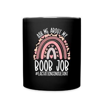 Lactation Consultant Mama Breastfeeding Lactation - Full Colour Mug - black - Front