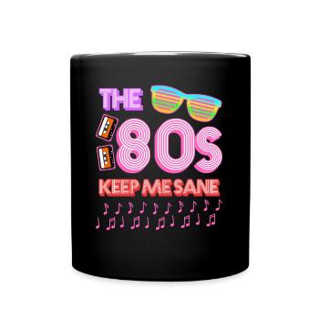 80s Retro 1980 - Full Colour Mug - black - Front