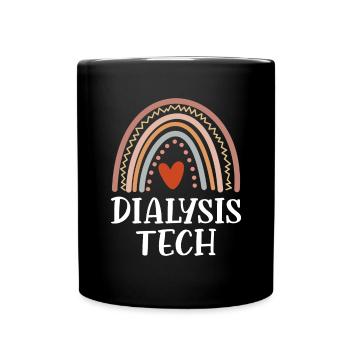 Dialysis Tech Care Tech Dialysis Technician Funny - Full Colour Mug - black - Front