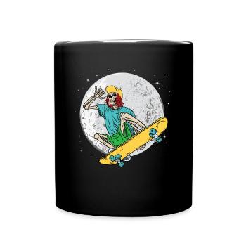 Skateboarding Skeleton Extreme Sports Skating - Full Colour Mug - black - Front