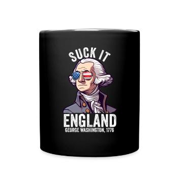 Suck It England Funny 4th Of July George - Full Colour Mug - black - Front