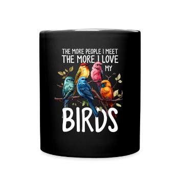 Drôles d’oiseaux Ornithologie Observation des oiseaux - Mug uni - noir - Devant