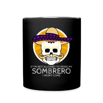 Sombrero Mexique Mexicains Mexicains - Mug uni - noir - Devant