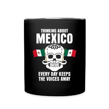Mexico Flag Mexicans Skull Mexican - Full Colour Mug - black - Front