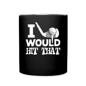 Golf Ball Golfer Golf Club - Full Colour Mug - black - Front