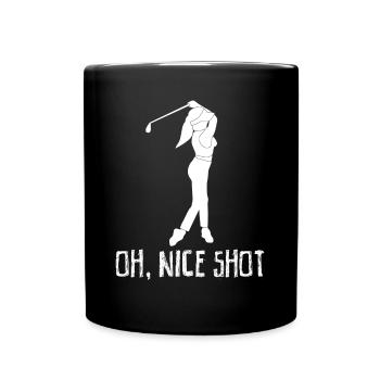 Golf Girl Golf Club - Full Colour Mug - black - Front