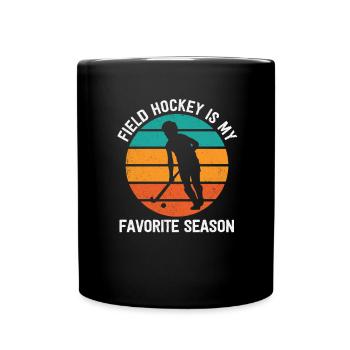 Feldhockey Ist Meine Lieblingssaison Hallenhockey - Tasse einfarbig - Schwarz - Vorne