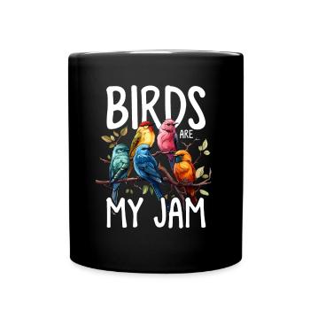 Birdwatching Birdology Bird Breeders Funny Birder - Full Colour Mug - black - Front