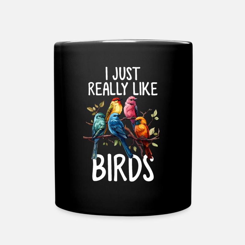 J’aime vraiment les oiseaux Observation drôle d’oiseaux - Mug uni - noir