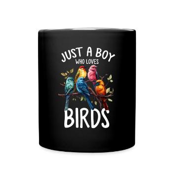 Garçon Oiseau Drôle Observation Des Oiseaux Amateurs Oiseau Oiseau - Mug uni - noir - Devant