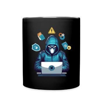 Drôle Hacker Style Hacking Amant Ordinateur - Mug uni - noir - Devant
