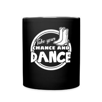 Line Dancing Country Music Line Dance - Tasse einfarbig - Schwarz - Vorne