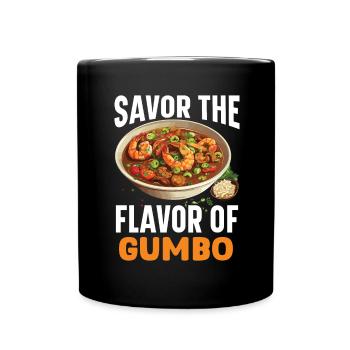 Gumbo-Liebhaber Foodie Louisiana Essen Cajun-Küche - Tasse einfarbig - Schwarz - Vorne