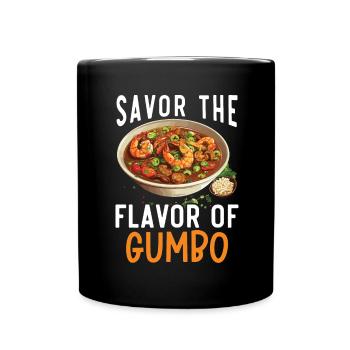 Gumbo Lover Foodie Louisiane Cuisine Cajun Cuisine - Mug uni - noir - Devant