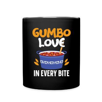 Gumbo Lovers Foodie Louisiane Manger Cuisine Cajun - Mug uni - noir - Devant