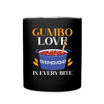 Gumbo Lovers Foodie Louisiane Manger Cuisine Cajun - Mug uni - noir - Devant