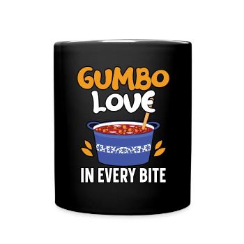 Gumbo Lovers Foodie Louisiane Manger Cuisine Cajun - Mug uni - noir - Devant