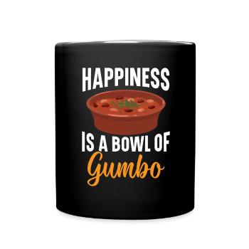 Gumbo Lovers Foodie Louisiane Manger Cuisine Cajun - Mug uni - noir - Devant