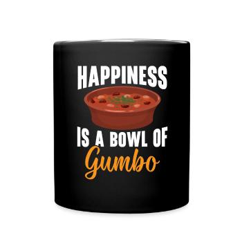 Gumbo Lovers Foodie Louisiane Manger Cuisine Cajun - Mug uni - noir - Devant