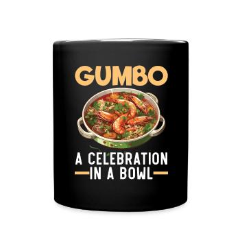Gumbo Lovers Foodie Louisiane Manger Cuisine Cajun - Mug uni - noir - Devant