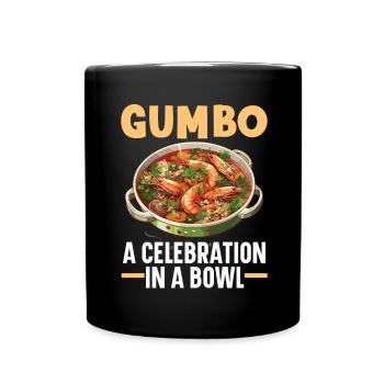 Gumbo Lovers Foodie Louisiane Manger Cuisine Cajun - Mug uni - noir - Devant