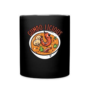 Gumbo-Liebhaber Foodie Louisiana Essen Cajun-Küche - Tasse einfarbig - Schwarz - Vorne