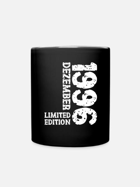 1996 Dezember Limited Edition 27. Geburtstag Deko - Tasse einfarbig - Schwarz