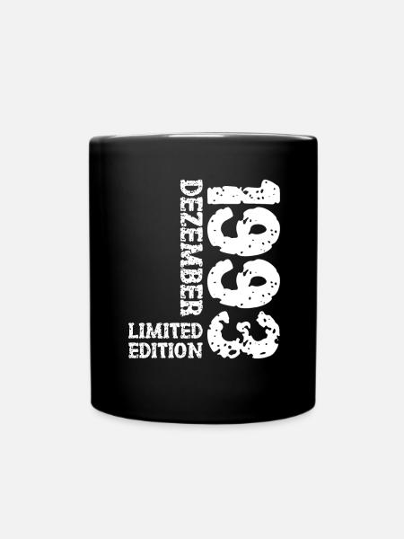 1993 Dezember Limited Edition 30. Geburtstag Deko - Tasse einfarbig - Schwarz