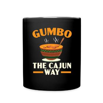 Gumbo Lovers Foodie Louisiane Manger Cuisine Cajun - Mug uni - noir - Devant