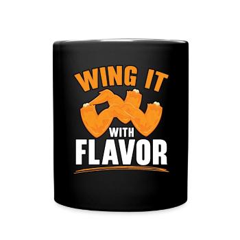 Buffalo Wings Foodie Cuisine Américaine Poulet - Mug uni - noir - Devant