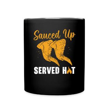 Buffalo Wings Foodie Cuisine Américaine Poulet - Mug uni - noir - Devant